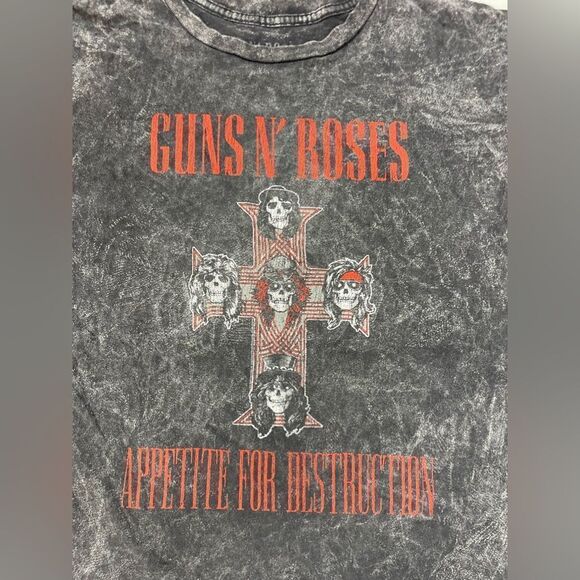 Guns N Roses Appetite For Destruction Graphic T-shirt Women Small Black Music - Picture 2 of 5